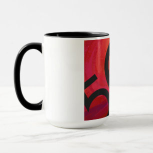 Red 50 Decade Birthday Mug