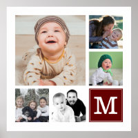Red 5 Photo Collage Instagram Gallery Monogram