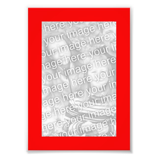 Red 5x7 Frame Photo Print (Front)