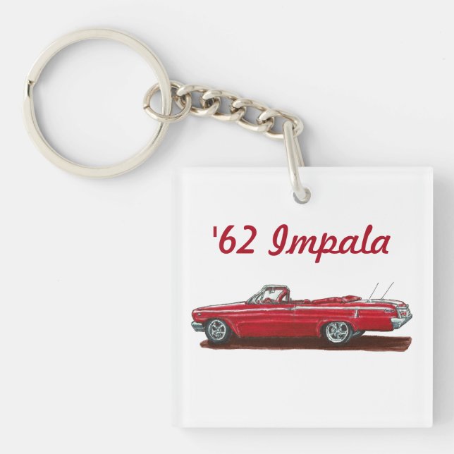 Red '62 Impala Key Ring (Front)