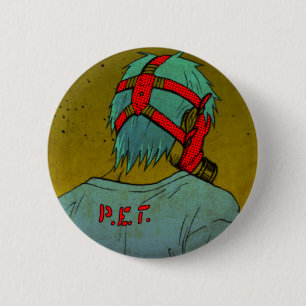 Red 6 Cm Round Badge