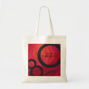 Red 80 Decade Birthday Tote Bag