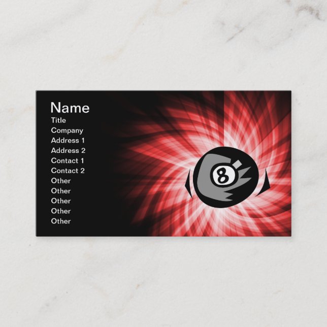 Red 8 ball business card (Front)