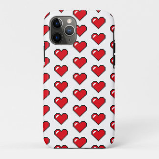 Red 8-Bit Pixel Heart Pattern Case-Mate iPhone Case
