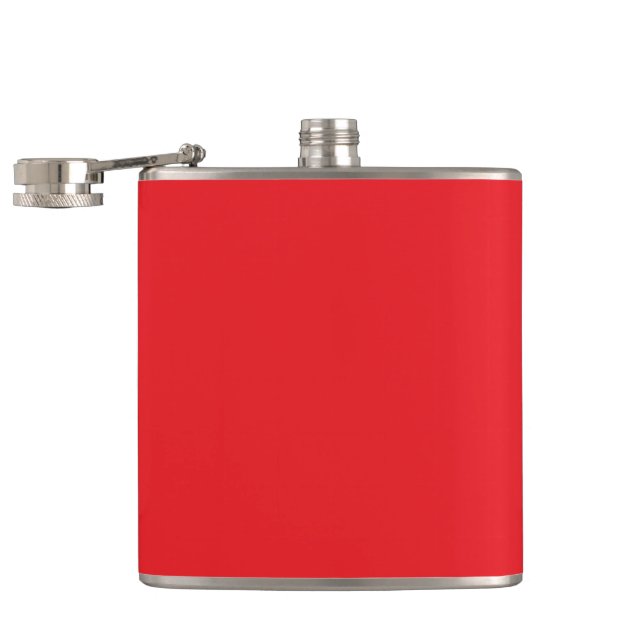 Red 8oz Vinyl Wrapped Flask (Opened)