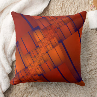 Red absract geometric fractal decoration cushion