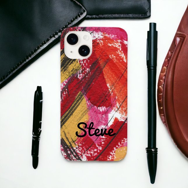 Red Abstract Bold Graphic Personalised Case-Mate i Case-Mate iPhone Case (Creator Uploaded)