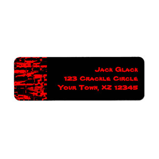 Red Abstract Crackle