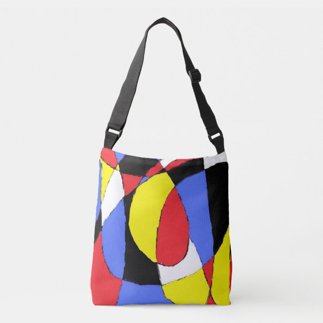 Red Abstract Crossbody Bag (Front)