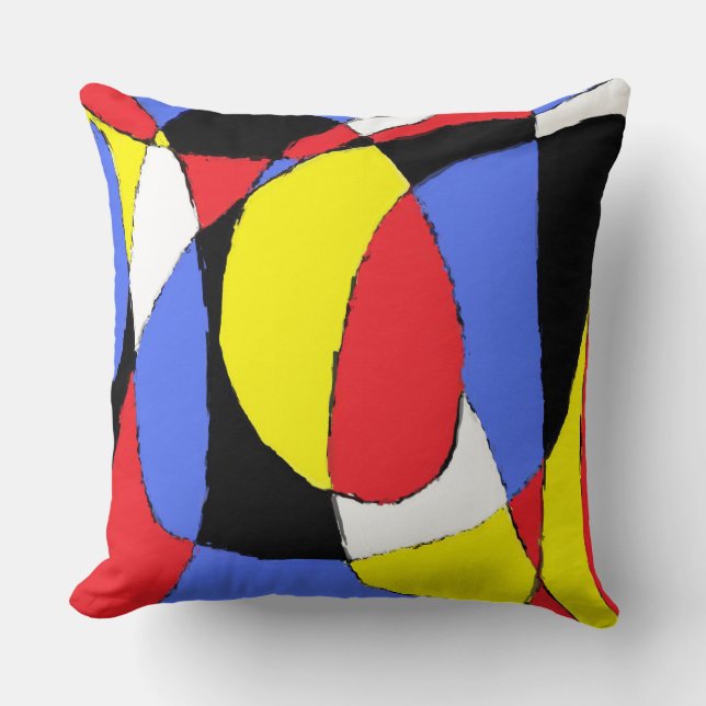 Red Abstract Cushion (Front)