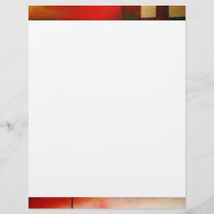 Red Abstract Custom Letterhead