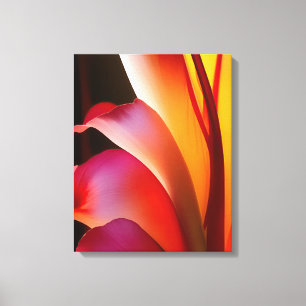 RED ABSTRACT FLORAL CANVAS PRINT