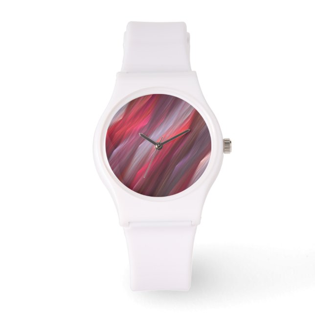 Red Abstract Fractal Watch (Front)