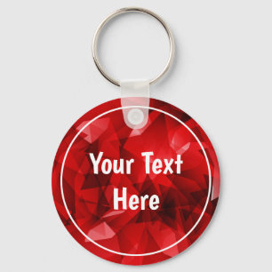 Red Abstract Geometric Background-51083 Key Ring