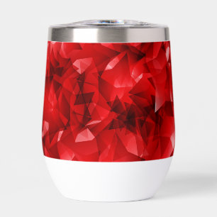 Red Abstract Geometric Crystal Background