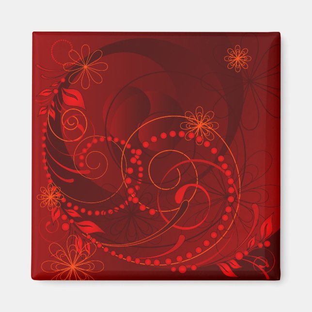 red abstract magnet (Front)