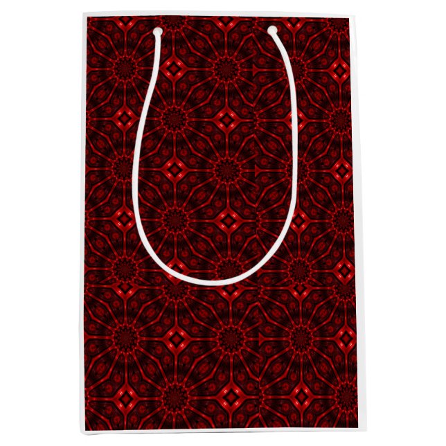Red Abstract  Medium Gift Bag (Front)