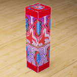 Red Abstract Mix Wine Box<br><div class="desc">Style: Wine Gift Box Dress up any bottle in a beautiful custom wine box! Just as special as the gift, you can customise a wine box with your own design for a gift-wrap you’ll be proud to show off. Made with sturdy cardstock, this wine box can hold most 1.5L wine...</div>