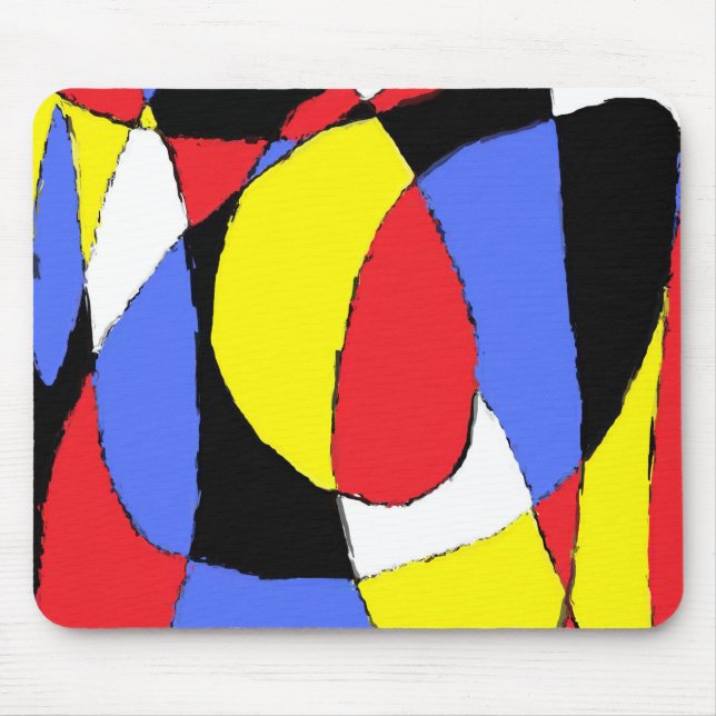 Red Abstract Mouse Pad (Front)