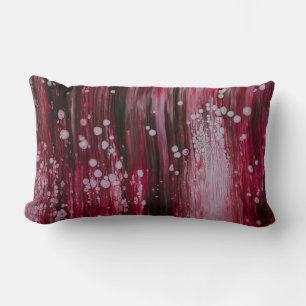 Red abstract painting lumbar cushion