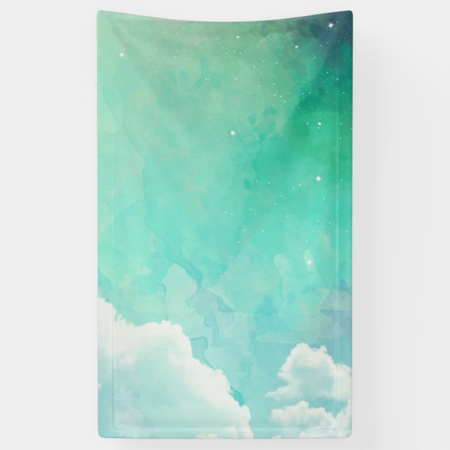 Red Abstract Painting Pattern Banner (Vertical)