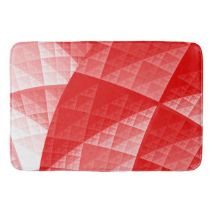 Red abstract pattern bath mat