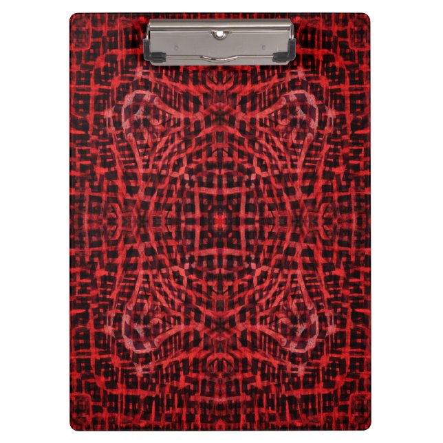 Red abstract pattern clipboard (Front)