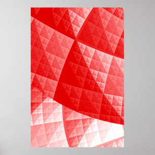 Red abstract pattern poster