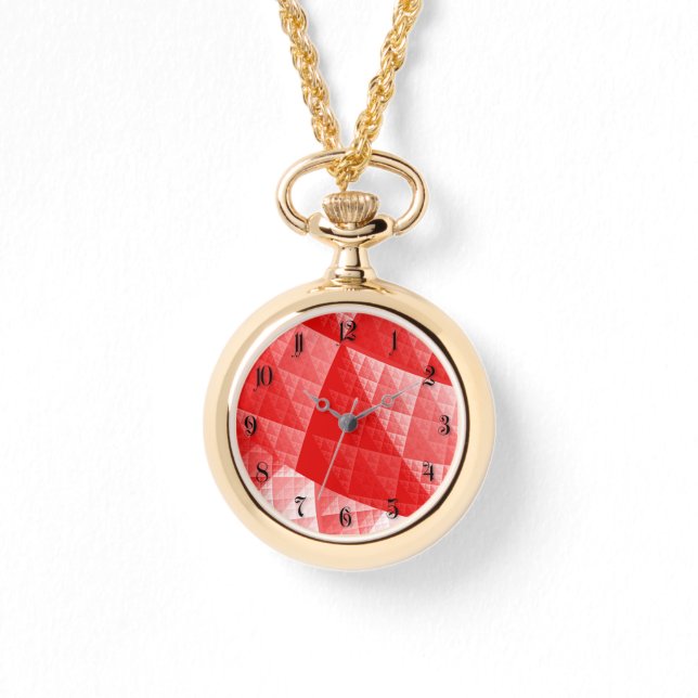 Red abstract pattern watch (Front)