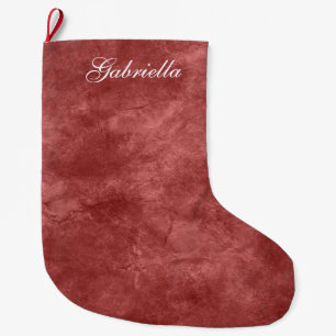 Red Abstract Personalised Large Christmas Stocking
