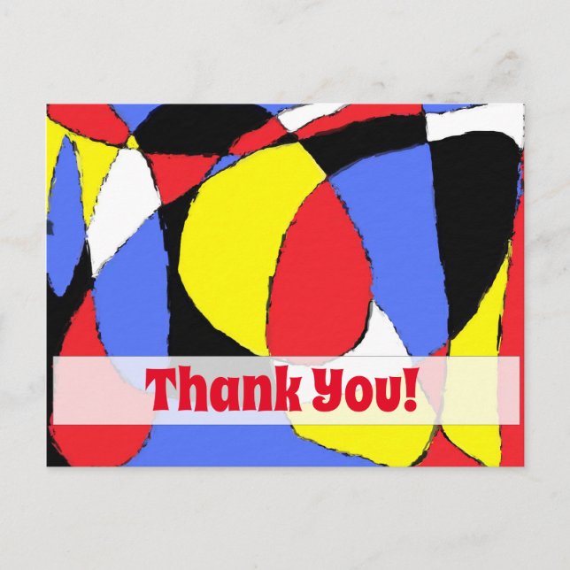 Red Abstract Postcard (Front)