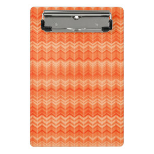 Red abstract zigzag textile pattern mini clipboard
