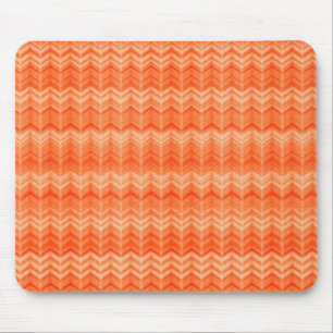 Red abstract zigzag textile pattern mouse pad