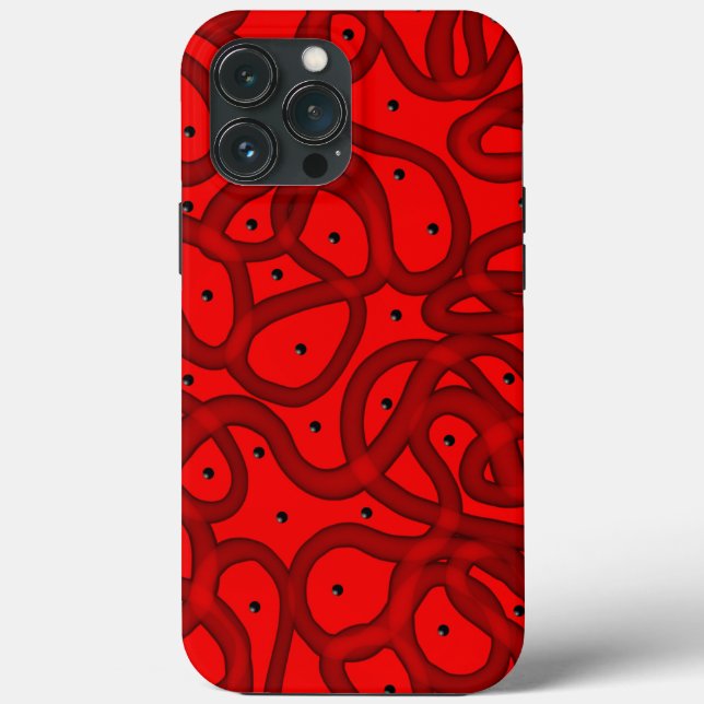 Red abstracted Case-Mate iPhone case (Back)
