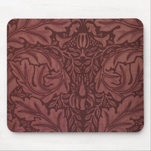 Red Acanthus Leaves (by William Morris) Mouse Pad
