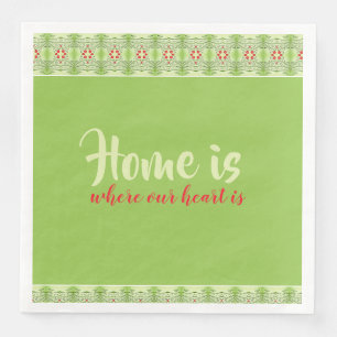 Red Accented Patterned Napkin