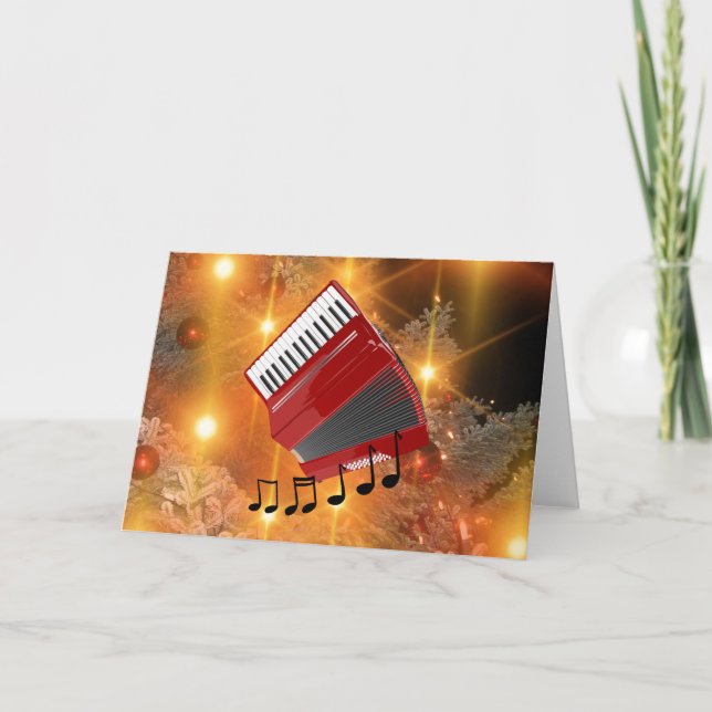 Red Accordion Holiday Design (Front)