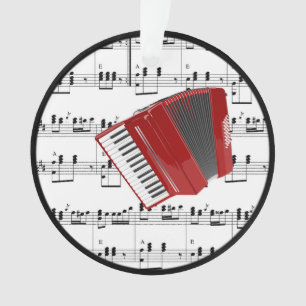 Red Accordion, popular design, Ornament