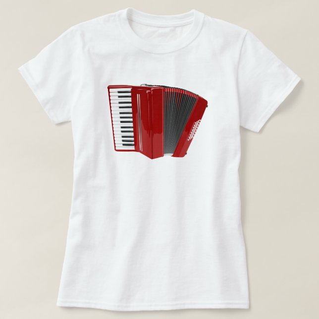Red Accordion T-Shirt (Design Front)