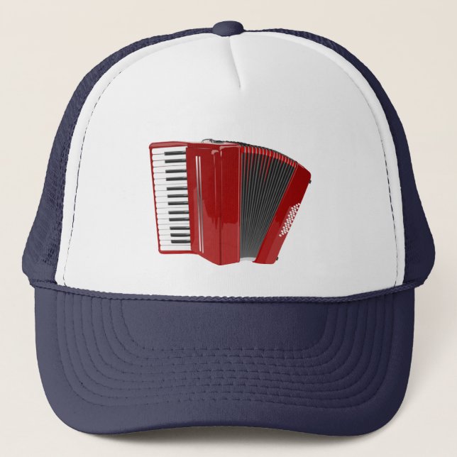 Red Accordion, Trucker Hat (Front)