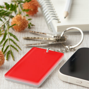 Red Acrylic Key Ring