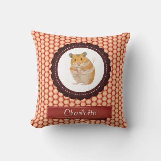 Red Add Your Name Hamster Cushion