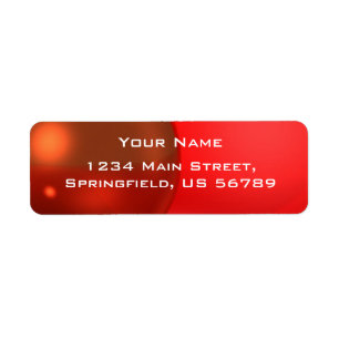 red  address label