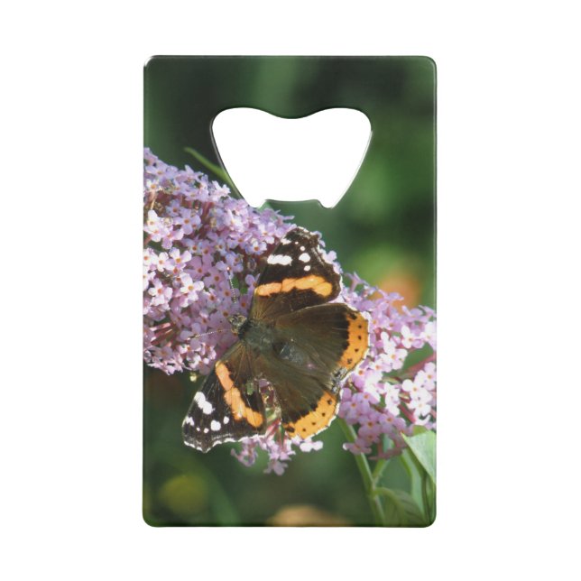 Red Admiral Butterfly and Buddleia Bottle Opener (Front)