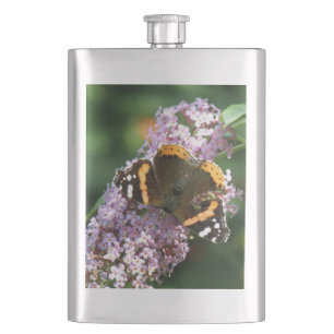 Red Admiral Butterfly and Buddleia Flask