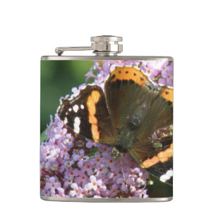 Red Admiral Butterfly and Buddleia Flask