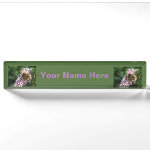Red Admiral Butterfly and Buddleia Nameplate