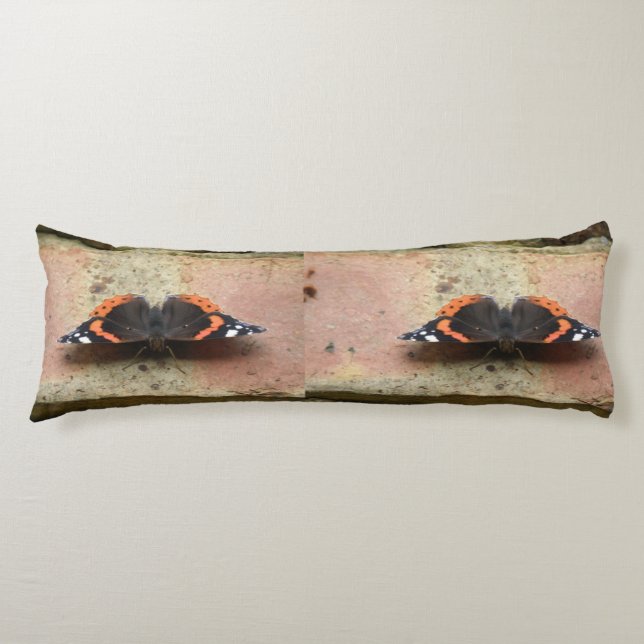Red Admiral Butterfly Body Pillow (Front)