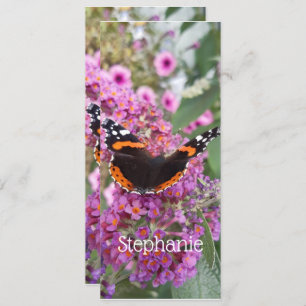 Red Admiral Butterfly Design Bookmark