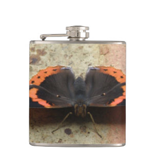 Red Admiral Butterfly Flask